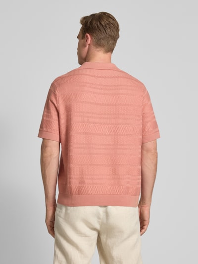 SELECTED HOMME Relaxed fit poloshirt van puur katoen, model 'FOAM' Oudroze - 5