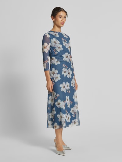 Swing Cocktailkleid mit Raffungen Bleu 1