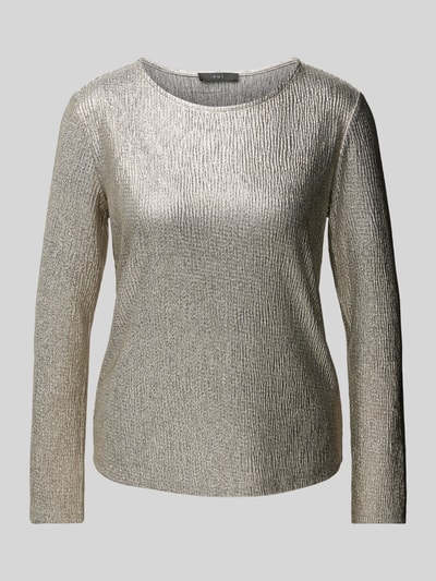 Oui Longsleeve met ronde hals Zilver - 2