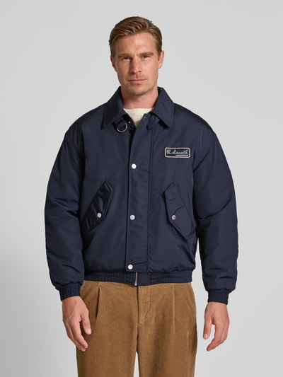 Lacoste Regular Fit Bomberjacke mit Umlegekragen Dunkelblau 4