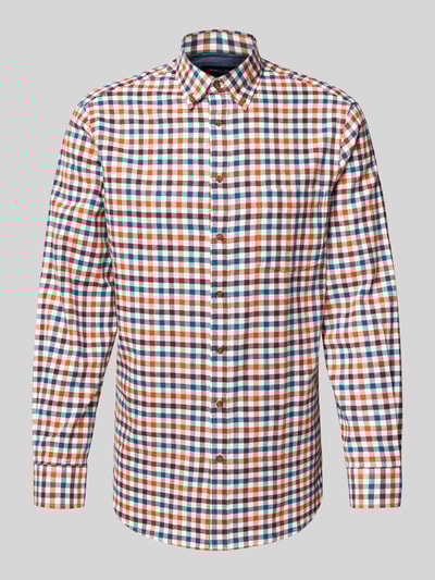 Christian Berg Men Koszula casualowa o kroju slim fit z kołnierzykiem typu button down Bordowy 2