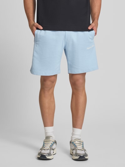 JACK & JONES Sweatshorts mit Stitching Modell 'KARL' Hellblau 4