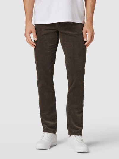 Christian Berg Men Corduroy broek in 5-pocketmodel Taupe - 4