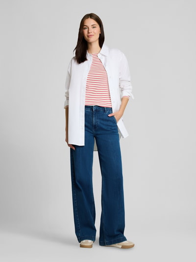 Tom Tailor Regular Fit Langarmshirt aus Baumwoll-Mix Rot 1