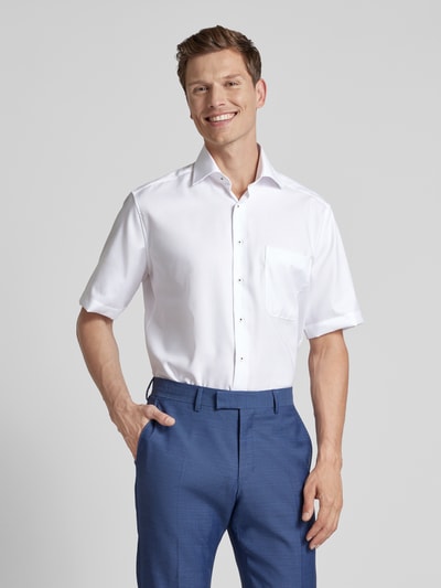 Eterna Koszula biznesowa o kroju comfort fit ze wzorem na całej powierzchni Biały 4