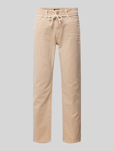 OPUS Regular Fit Jeans mit Bindegürtel Modell 'Louis fresh' Beige 2
