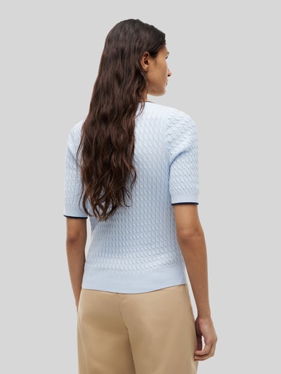 Tommy Hilfiger regular fit pullover van puur katoen met korte mouwen Lichtblauw - 5