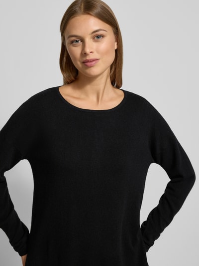 Fynch-Hatton Sweter z dzianiny z czystego kaszmiru z okrągłym dekoltem Czarny 3