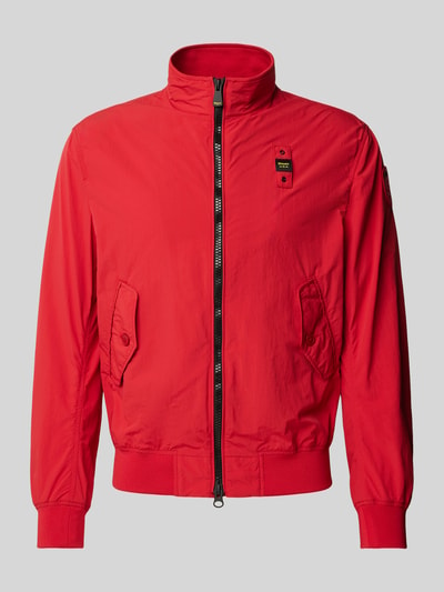 Blauer Usa Jacke mit Stehkragen Modell 'ALWIN' Rot 2