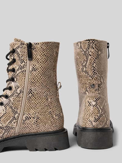 Tamaris Kozaki sznurowane z zamkiem błyskawicznym Beżowy 2