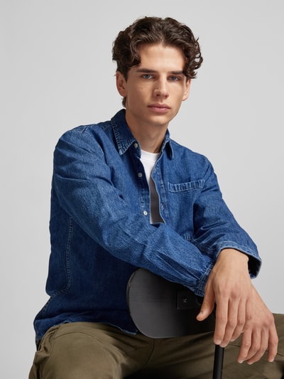 Jack & Jones Koszula casualowa o kroju regular fit z kieszenią na piersi model ‘CREEK’ Ciemnoniebieski 3