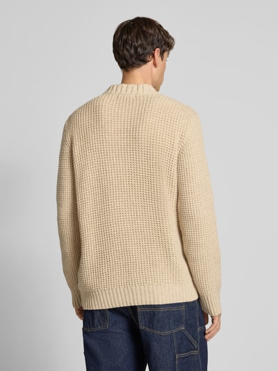 G-Star Raw Wollen pullover met structuurmotief, model 'Chunky' Beige - 5