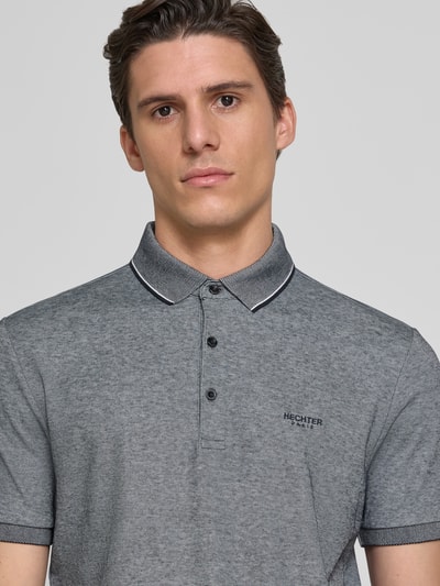 HECHTER PARIS Poloshirt mit kurzer Knopfleiste Marine 3