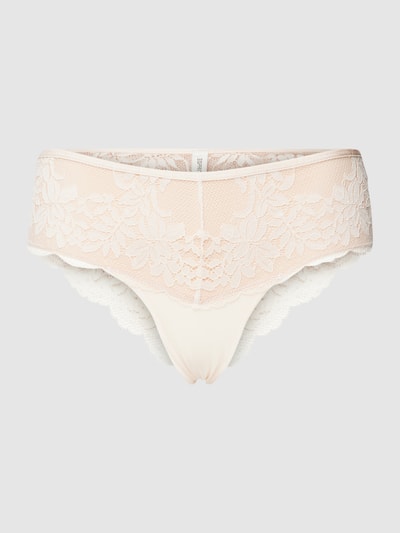 Esprit Heupslip met gebloemd kant, model 'Seasonal Lace Short' Offwhite - 2