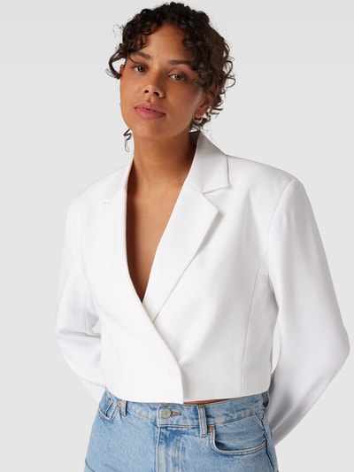 Gina Tricot Cropped Blazer mit Reverskragen Weiss 3