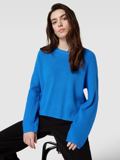 MSCH Copenhagen Gebreide pullover met extra brede schouders, model 'Marthea' Blauw - 3