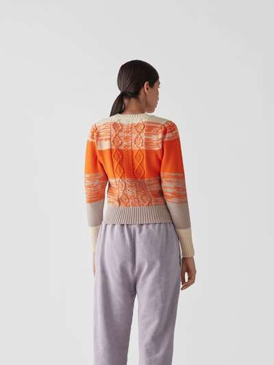 BAUM & PFERDGARTEN Pullover mit Zopfmuster Orange 5