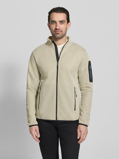 Icepeak Regular fit fleecejack met opstaande kraag Model 'BREDSTEDT' Steengrijs - 4