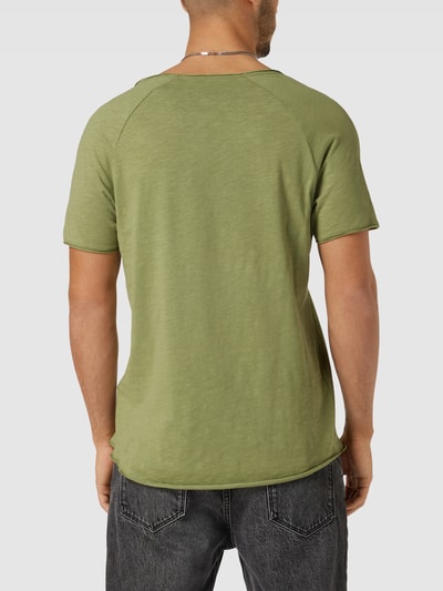 REVIEW T-shirt met ronde hals Rietgroen - 5