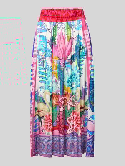 miss goodlife Midirock aus Viskose mit elastischem Bund Blau 2