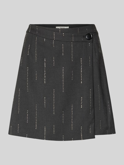 Gestuz Minirock mit Viskose-Anteil Modell 'Zadira' Dunkelgrau Melange 2