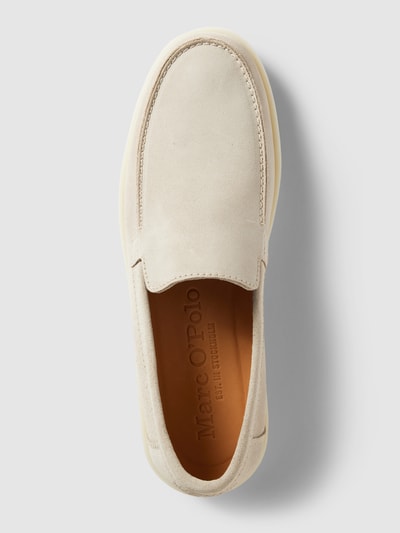 Marc O'Polo Penny-Loafer aus Leder mit Ziernähten Modell 'Valentin' Sand 3