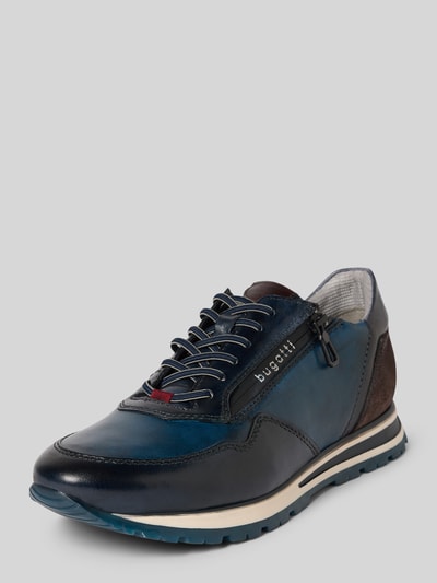 bugatti Sneaker aus Leder mit Reißverschluss Modell 'Philip' Marine 1