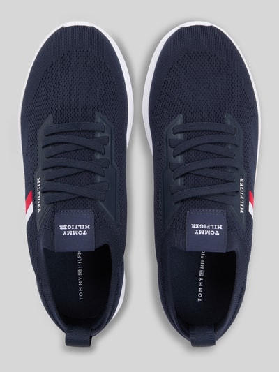 Tommy Hilfiger low-top-look sneakers met labelstitching Donkerblauw - 3