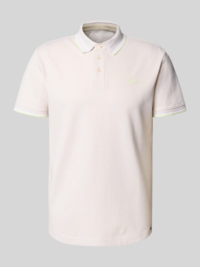 Tom Tailor Regular fit poloshirt van katoenmix Beige gemêleerd - 2