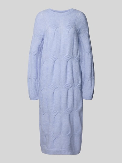 Pieces Relaxed Fit Strickkleid mit Woll-Anteil Modell 'JENNA' Hellblau 2