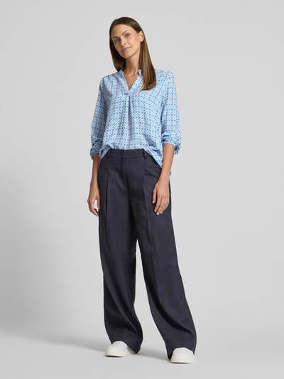 ZABAIONE Relaxed fit blouse met tuniekkraag, model 'Mi44mii' Oceaanblauw - 1