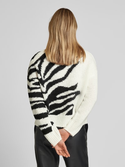 comma Strickpullover mit gerippten Abschlüssen Offwhite 5