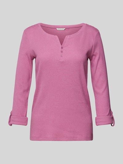 Tom Tailor Regular Fit Langarmshirt mit Bio-Baumwolle Pink 2