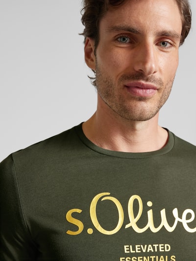 s.Oliver RED LABEL T-Shirt mit Rundhalsausschnitt Khaki 3