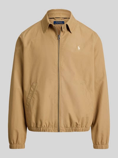 Produktfoto, Regular Fit blouson aus reine katoen van Polo Ralph Lauren in look: effen kleuren met platte kraag, ritssluiting, logodetail, lange mouw, elastische boordjes en zij-steekzakken.