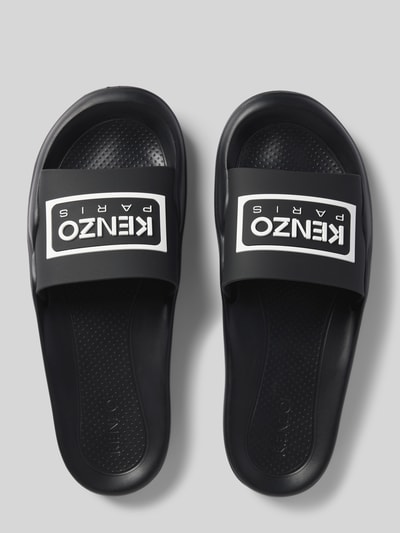 Kenzo Slides mit Label-Detail Black 5