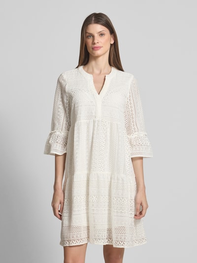 Vero Moda Regular Fit Spitzenkleid aus Baumwoll-Mix Modell 'HONEY' Offwhite 4