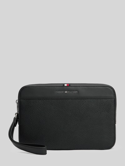 Tommy Hilfiger Kulturbeutel/ Kosmetiktasche mit Logo-Schriftzug Modell 'CENTRAL POUCH' Black 1