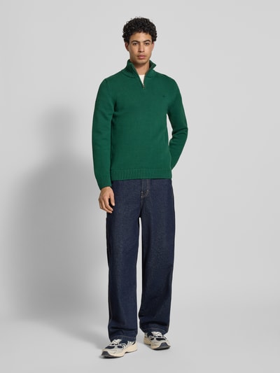 Superdry Slim Fit Pullover in Strick-Optik Dunkelgruen 1