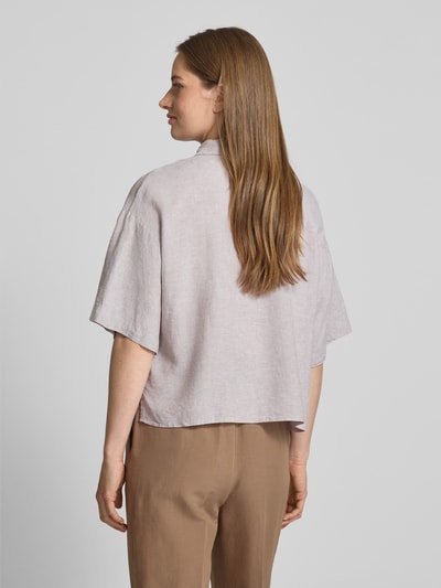 Vero Moda Bluzka koszulowa o kroju regular fit z mieszanki lnu i wiskozy model ‘LINN’ Écru 5