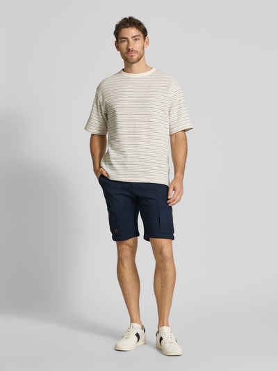 PME Legend Regular Fit Cargoshorts mit elastischem Bund Modell 'AIRYLON' Marine 1