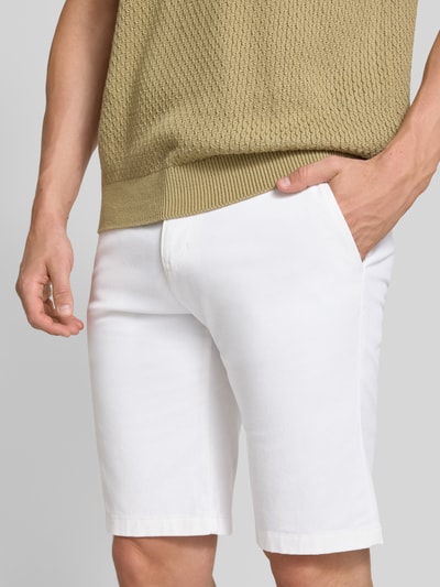 Tom Tailor Slim Fit Chinoshorts aus Baumwoll-Mix Weiss 3