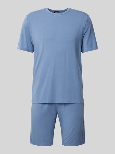 Hanro Pyjama mit Eingrifftaschen Modell 'Smart Sleep' Rauchblau 1