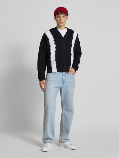 Weekday Gebreid jack met V-hals, model 'Konrad' Lichtblauw - 1