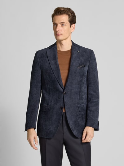 Carl Gross 2-knoops colbert met reverskraag, model 'Theo' Donkerblauw - 4