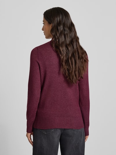 Christian Berg Woman Sweter z dzianiny ze stójką Wiśniowy melanż 5