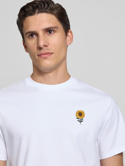 Forét T-Shirt mit Motiv-Stitching Modell 'TOURNESOL' Weiss 3