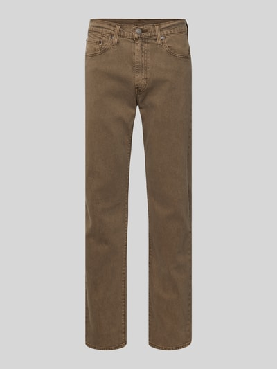 Levi's® tapered fit jeans van katoenmix model '502®' Middenbruin - 2