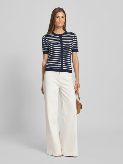 Tommy Hilfiger Regular Fit Strickjacke aus reiner Baumwolle Marine 1