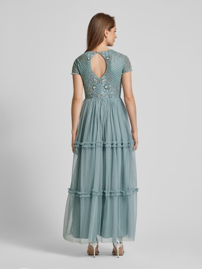 LACE & BEADS Abendkleid mit floraler Stickerei Mint 5